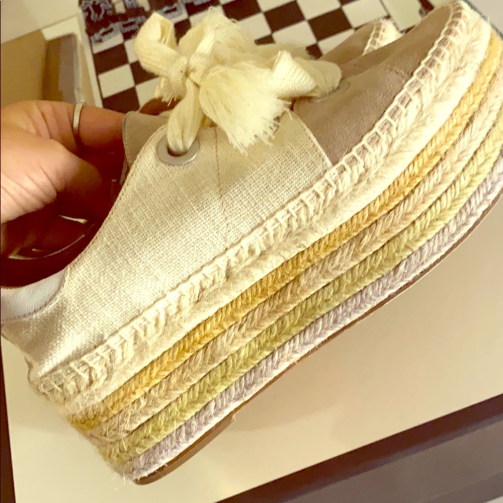 Chloé Suede and Canvas Platform Espadrilles